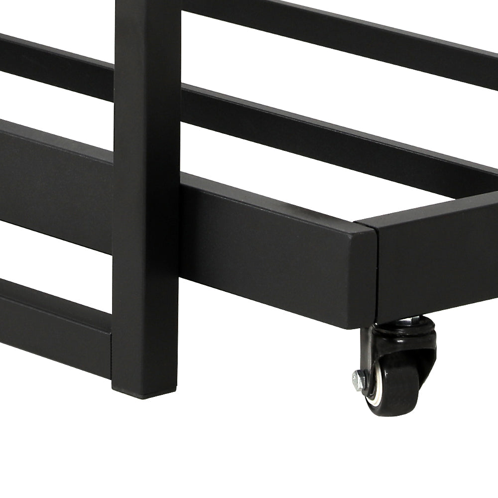 Beds & Bed Frames: Artiss Bed Frame 2x Single Size Metal Trundle Daybed DEAN
