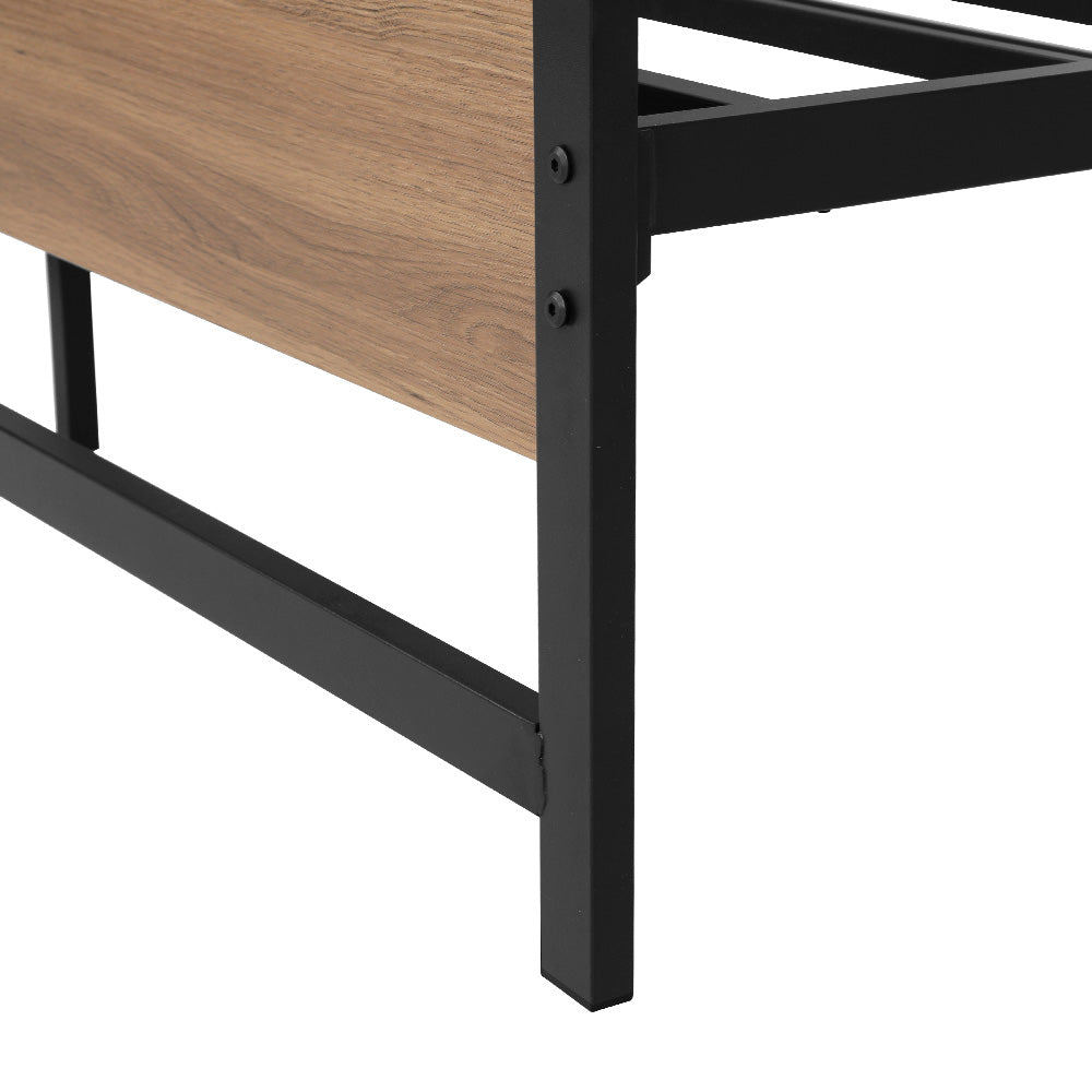 Beds & Bed Frames: Artiss Bed Frame Queen Size Metal Base Mattress Platform Foundation Black DREW