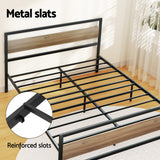 Artiss Bed Frame Queen Size Metal Frame with 2 Drawers DREW