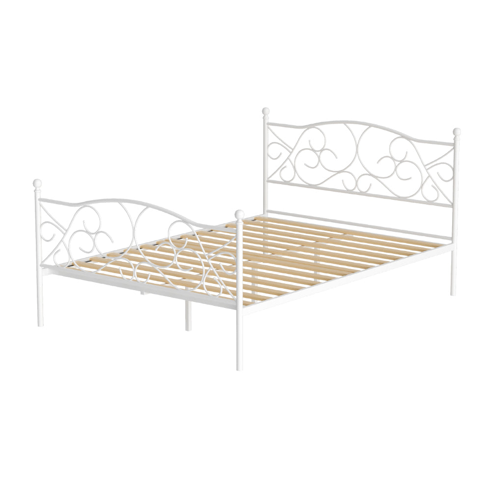 Beds & Bed Frames: Artiss Bed Frame Double Size Metal Bed Frame GROA
