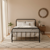 Artiss Bed Frame Metal Bed Frame LEO - King Single(Black)
