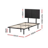 Beds & Bed Frames: Artiss Bed Frame King Single Size Metal Frame NOE