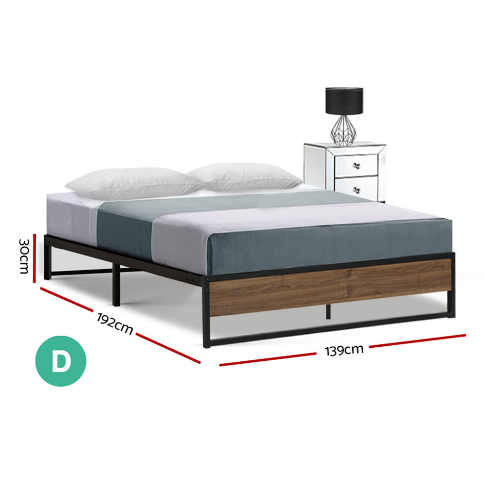 Beds & Bed Frames: Artiss Bed Frame Metal Bed Frame Bed Base OSLO - Double