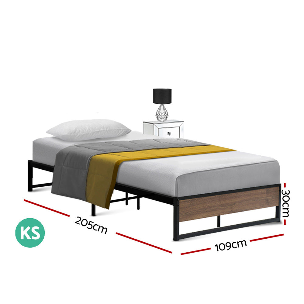 Beds & Bed Frames: Artiss Bed Frame Metal Bed Frame Bed Base OSLO - King Single