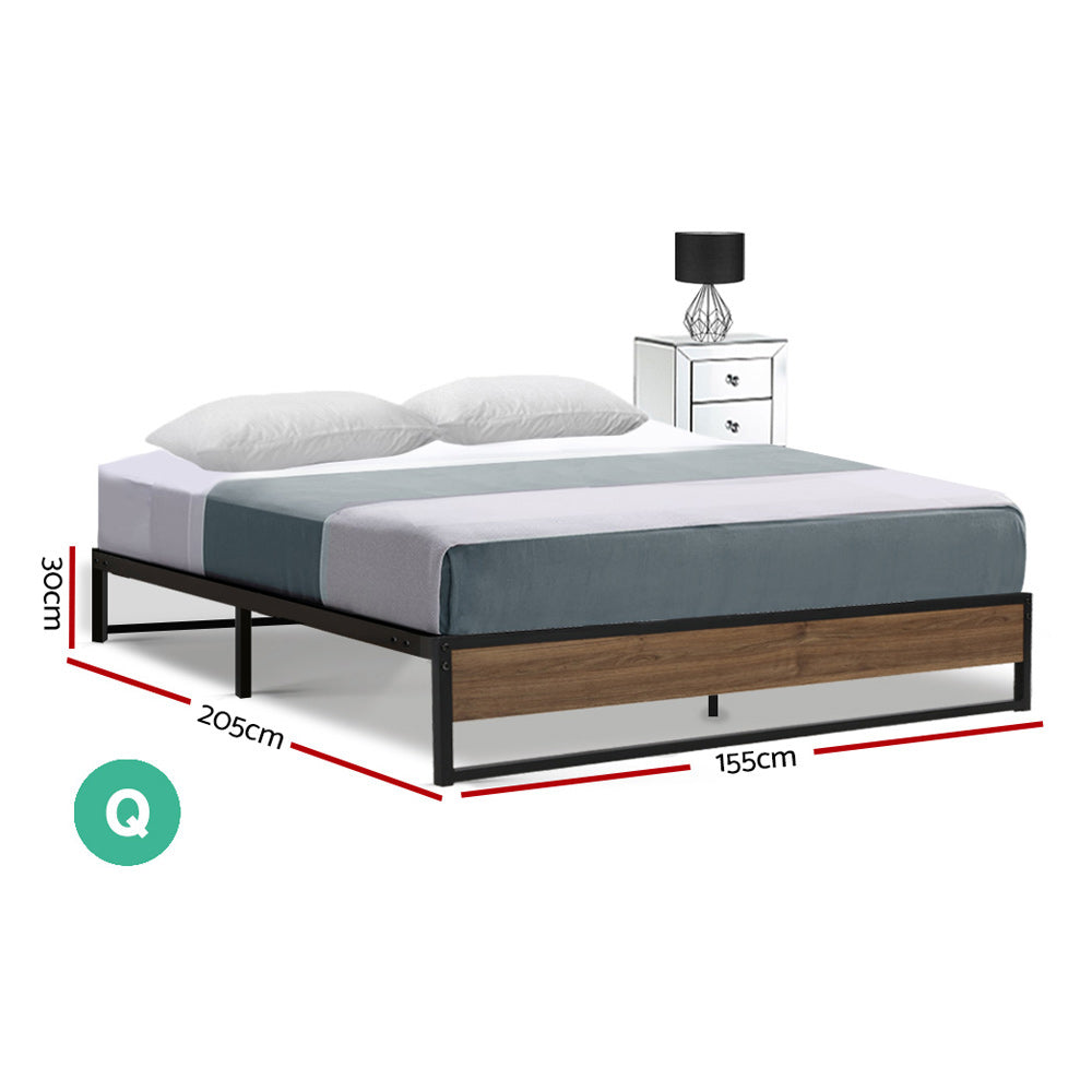 Beds & Bed Frames: Artiss Bed Frame Metal Bed Frame Bed Base OSLO - Queen