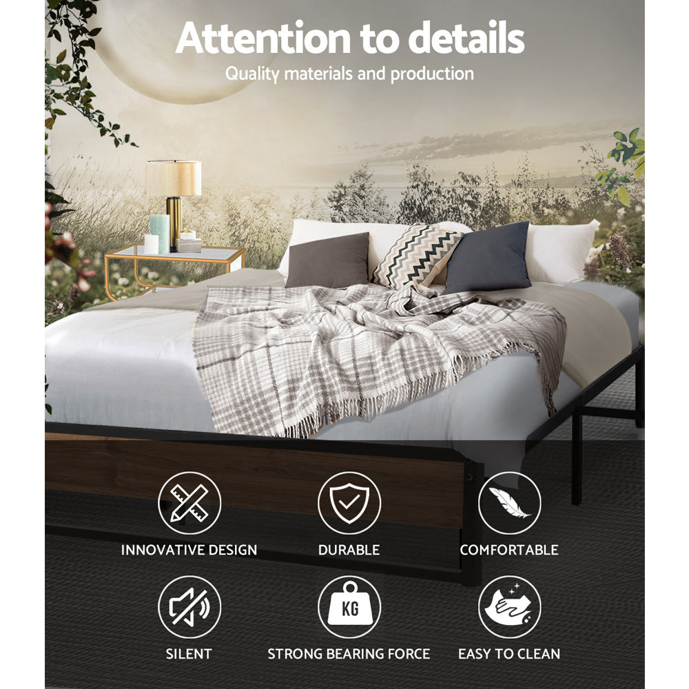 Beds & Bed Frames: Artiss Bed Frame Metal Bed Frame Bed Base OSLO - Queen