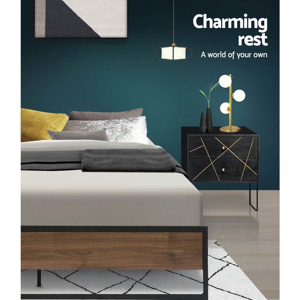 Beds & Bed Frames: Artiss Bed Frame Metal Bed Frame Bed Base OSLO - Queen