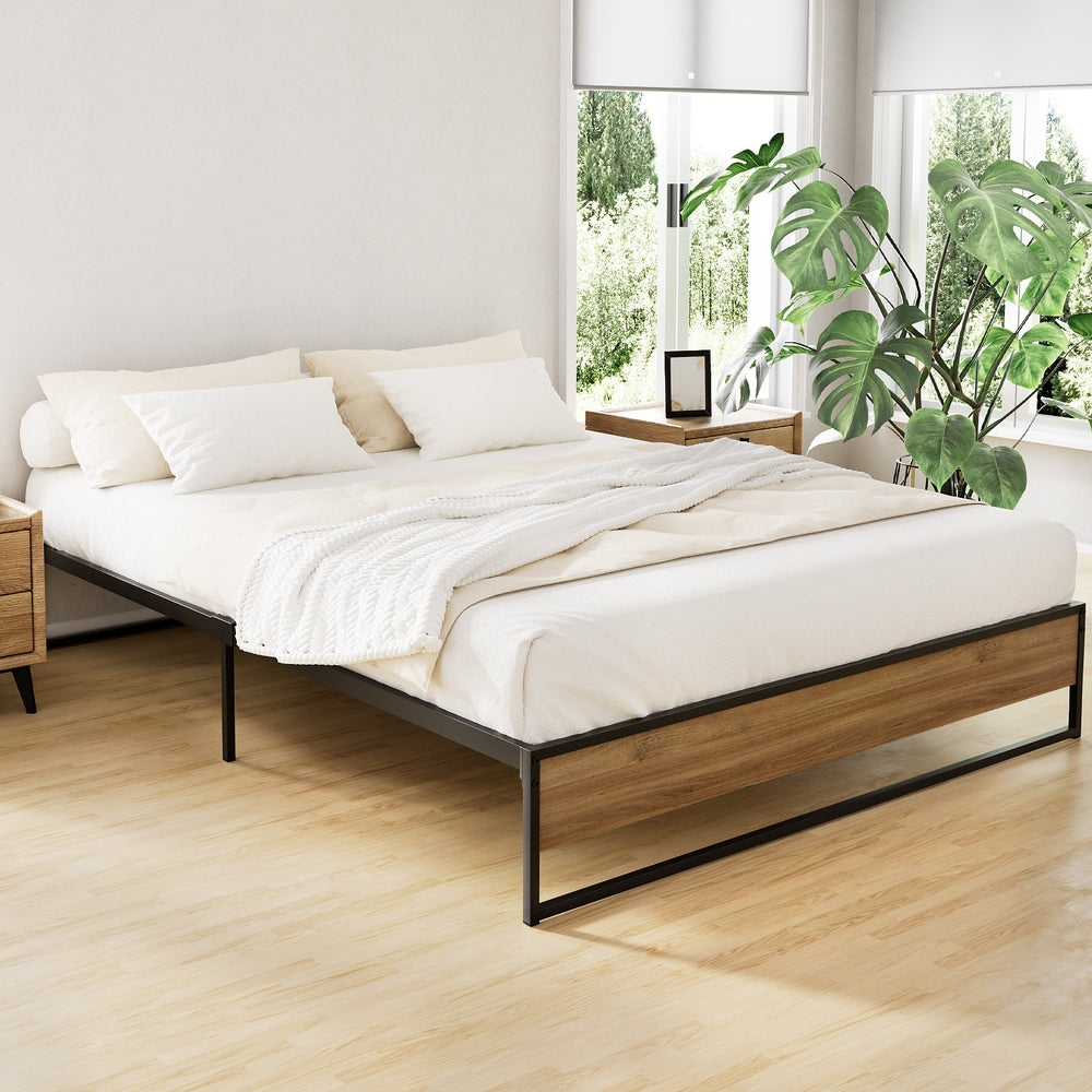 Beds & Bed Frames: Artiss Bed Frame Metal Bed Frame Bed Base OSLO - Queen