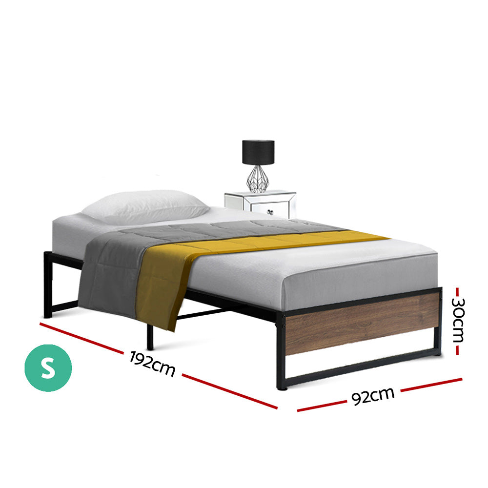 Beds & Bed Frames: Artiss Bed Frame Metal Bed Frame Bed Base OSLO - Single