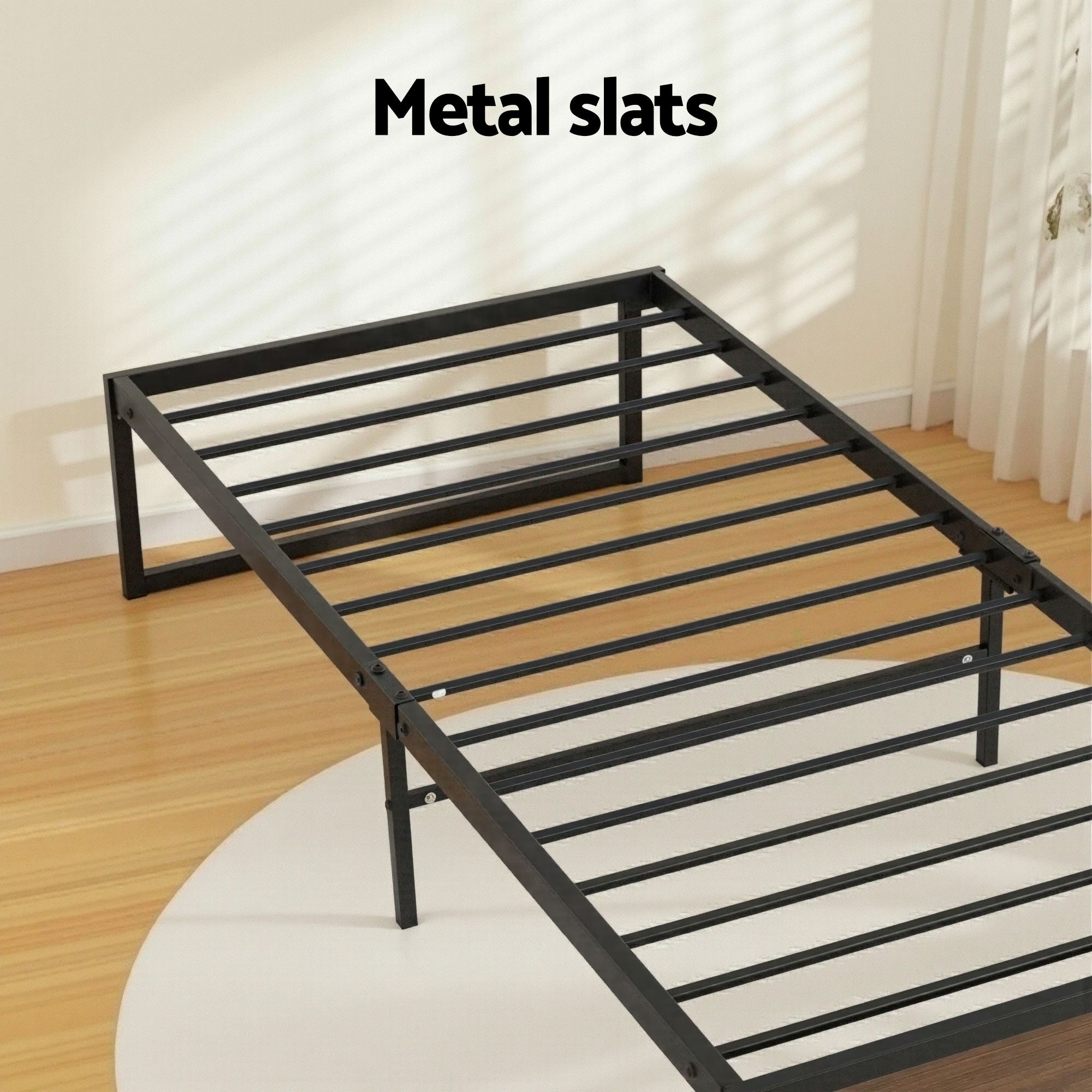 Artiss Bed Frame Metal Frame Single Bed Base 2 Drawers OSLO