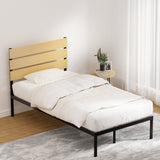 Artiss Bed Frame King Single Size Metal Base Mattress Platform Foundation PAULA