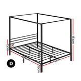 Artiss Bed Frame Double Size Metal Bed Frame POCHY