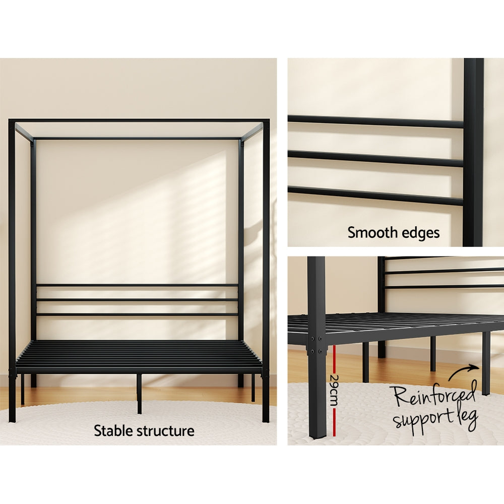 Beds & Bed Frames: Artiss Bed Frame Double Size Metal Bed Frame POCHY