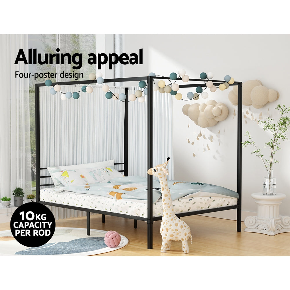 Beds & Bed Frames: Artiss Bed Frame Queen Size Metal Bed Frame POCHY