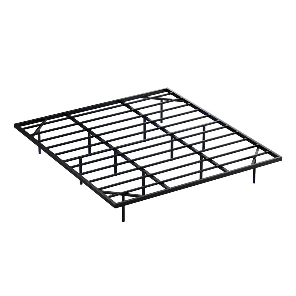 Beds & Bed Frames: Artiss King Bed Frame,Floating Metal Bed Frame with Smart LED Lights - Sturdy Metal Platform Bed Base, Silent Design, Tool-Free Assembly, 300KG Capacity for Home/Hotel/Master Bedroom