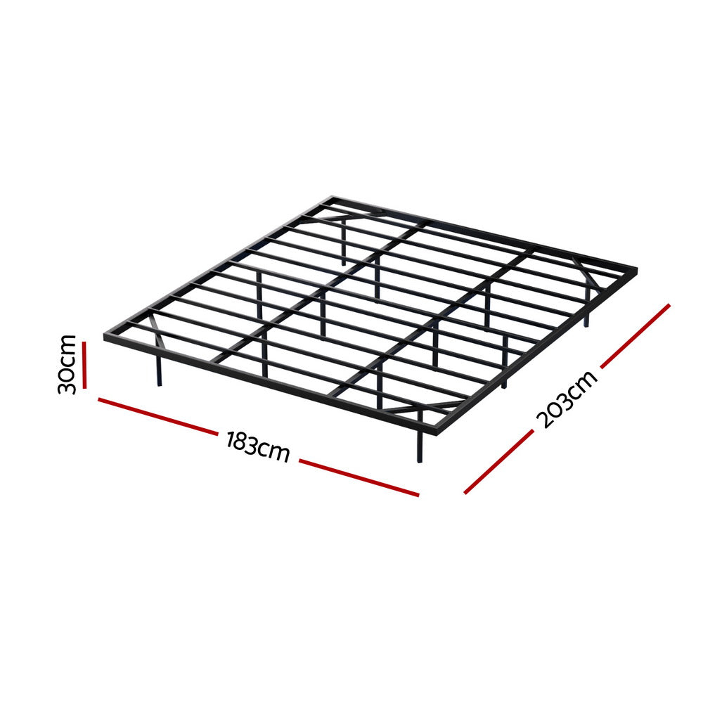 Beds & Bed Frames: Artiss King Bed Frame,Floating Metal Bed Frame with Smart LED Lights - Sturdy Metal Platform Bed Base, Silent Design, Tool-Free Assembly, 300KG Capacity for Home/Hotel/Master Bedroom