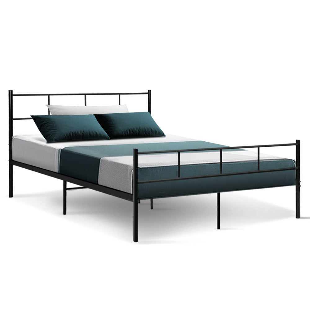 Beds & Bed Frames: Artiss Bed Frame Double Metal Bed Frame SOL