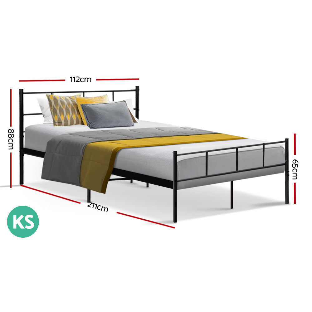 Beds & Bed Frames: Artiss Bed Frame King Single Metal Bed Frame SOL