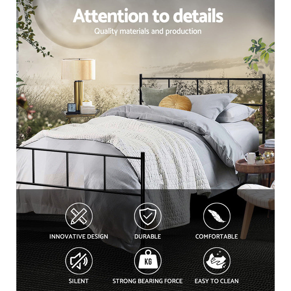 Beds & Bed Frames: Artiss Bed Frame King Single Metal Bed Frame SOL