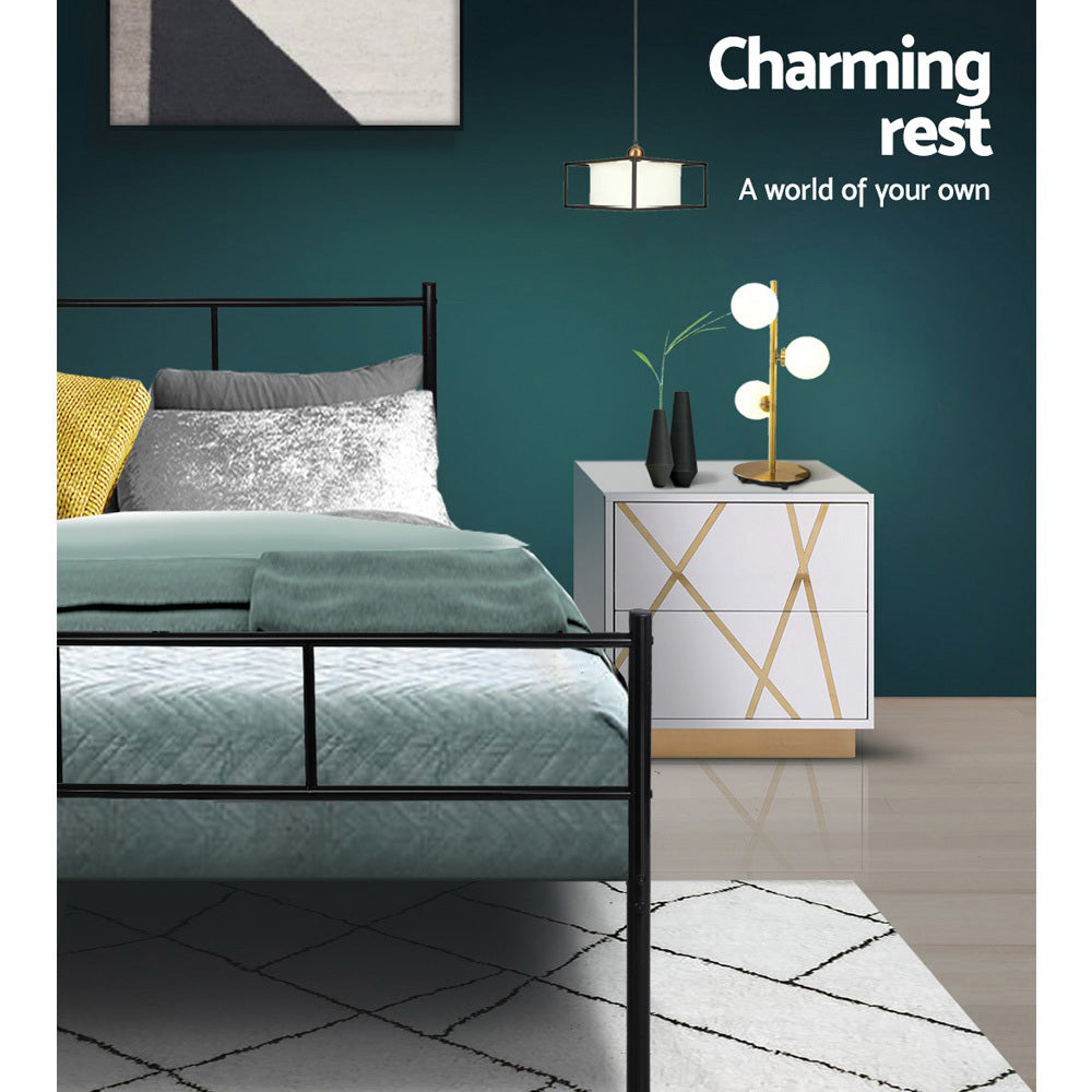 Beds & Bed Frames: Artiss Bed Frame King Single Metal Bed Frame SOL
