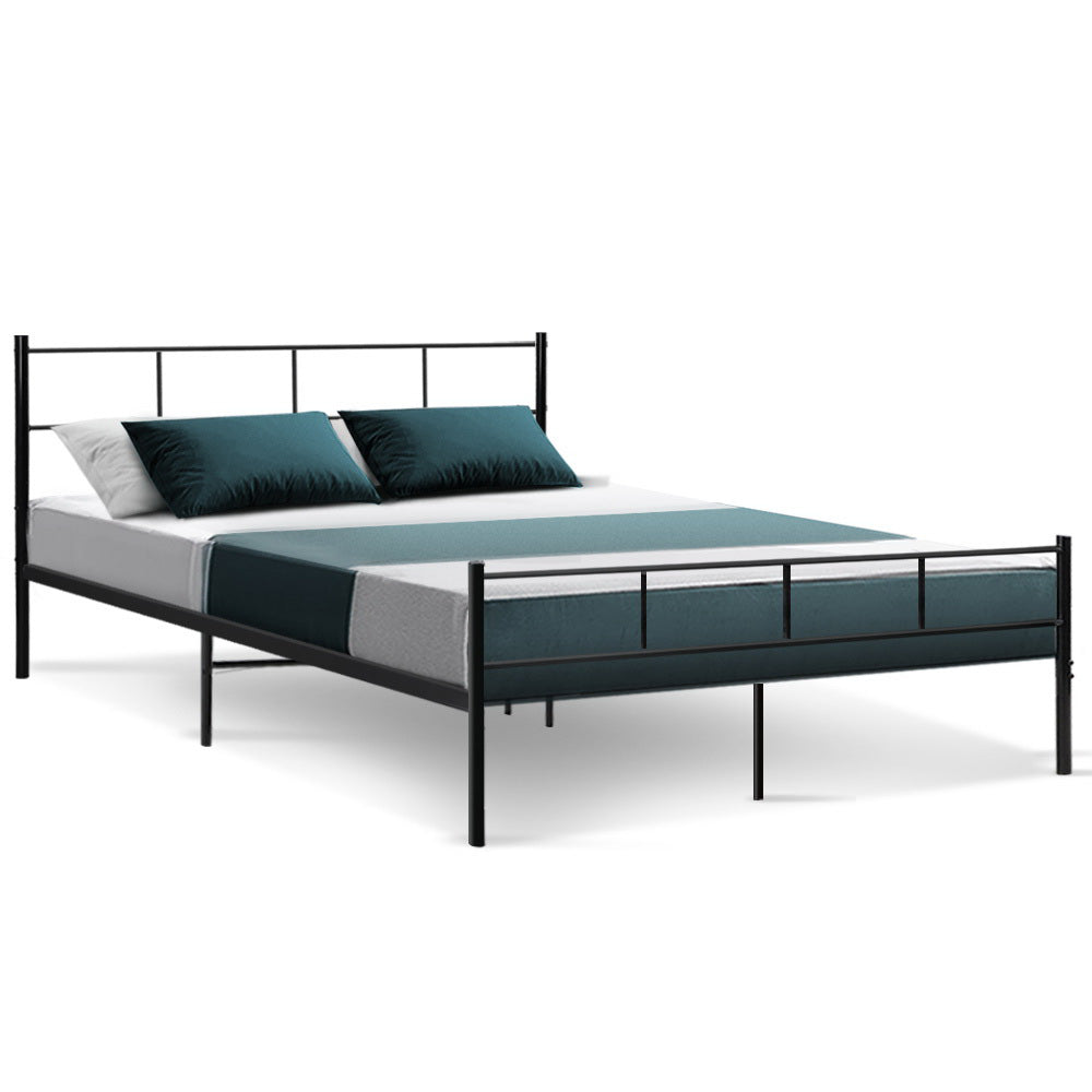 Beds & Bed Frames: Artiss Bed Frame Queen Metal Bed Frame SOL