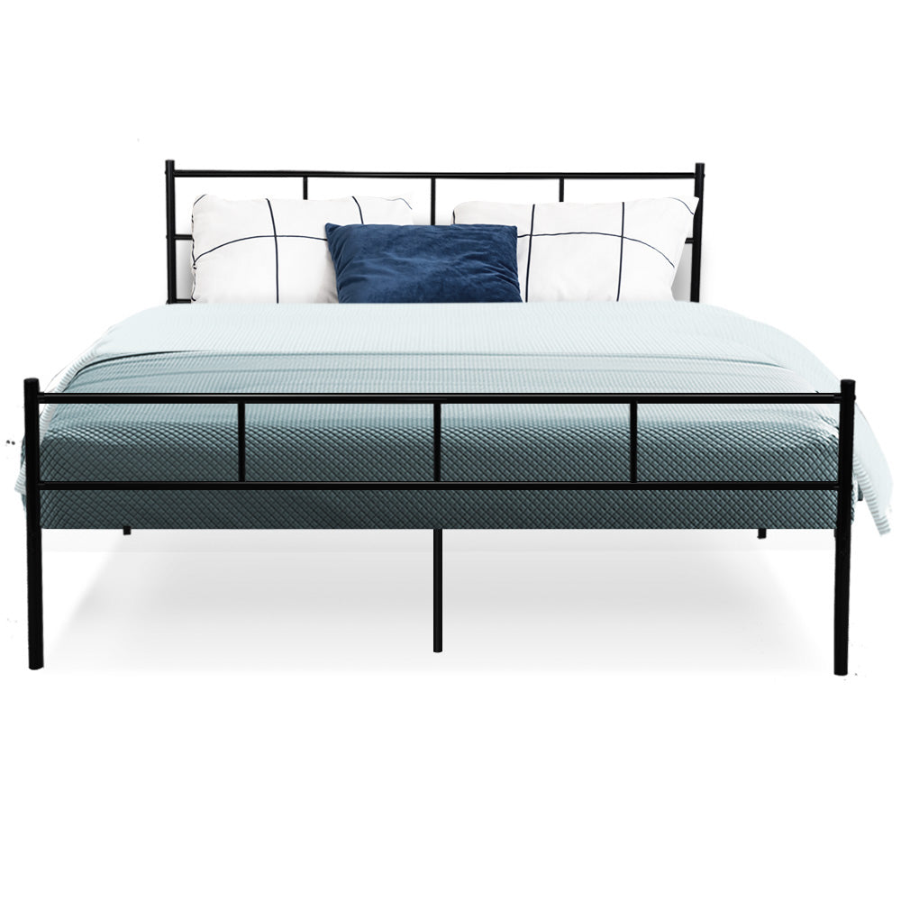 Beds & Bed Frames: Artiss Bed Frame Queen Metal Bed Frame SOL