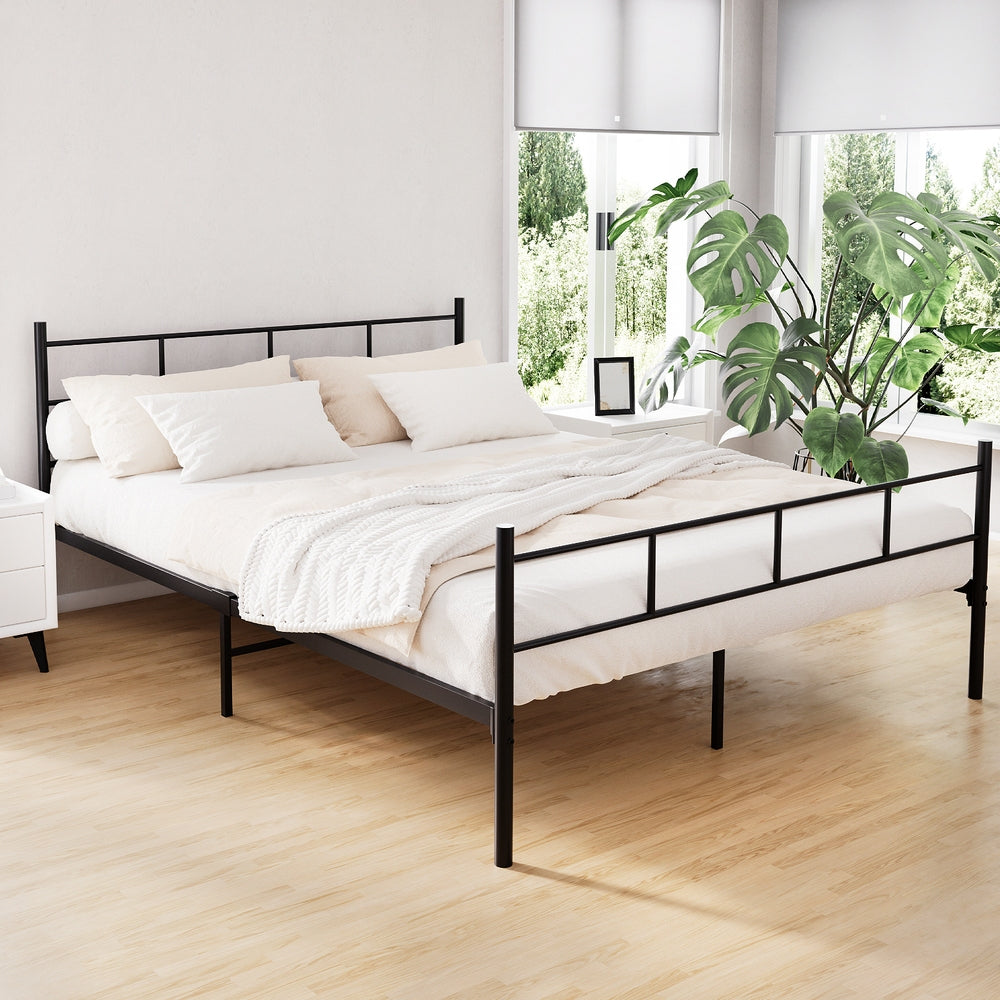 Beds & Bed Frames: Artiss Bed Frame Queen Metal Bed Frame SOL