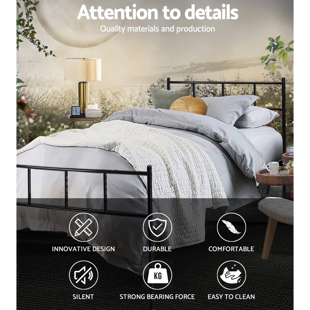 Beds & Bed Frames: Artiss Bed Frame Single Metal Bed Frame SOL