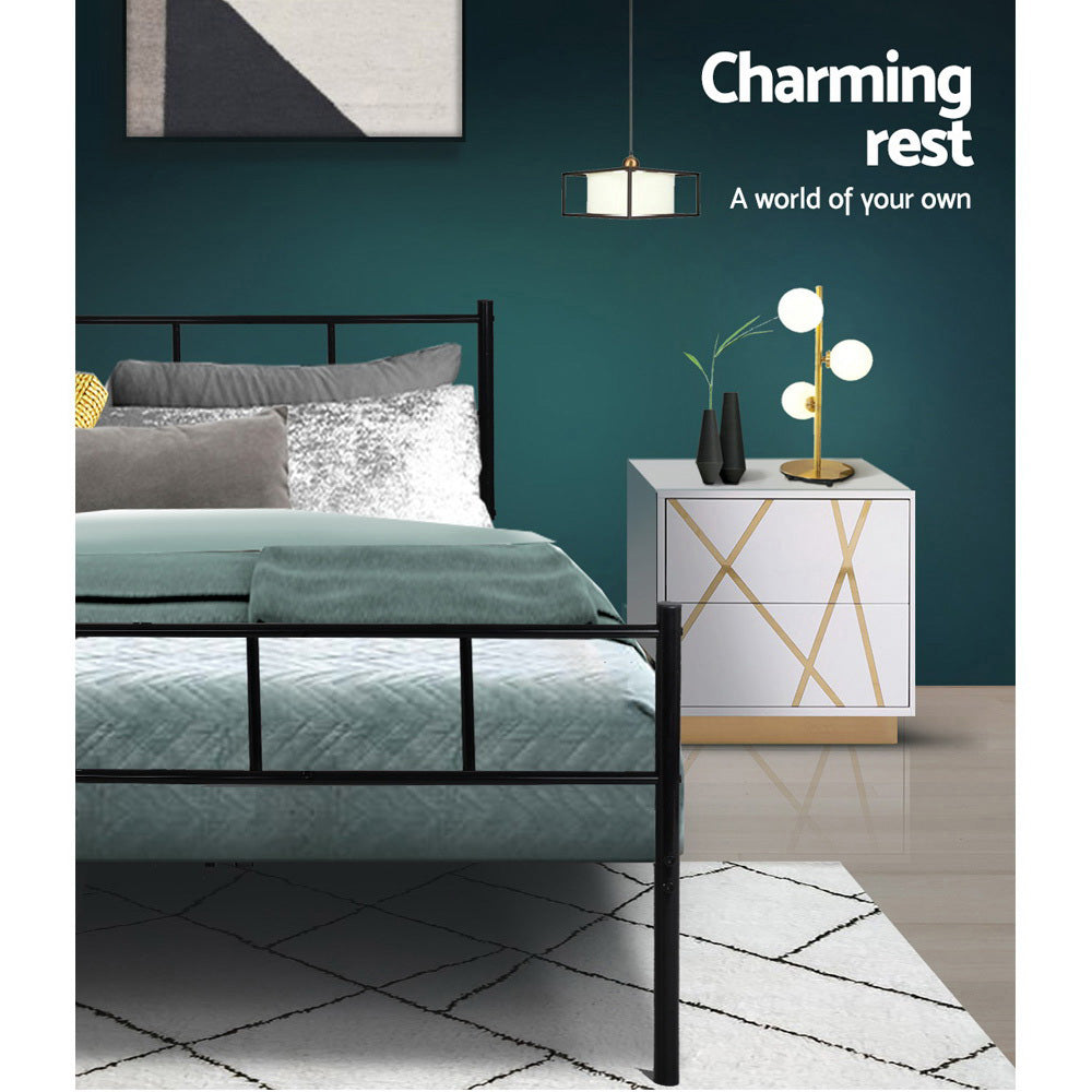 Beds & Bed Frames: Artiss Bed Frame Single Metal Bed Frame SOL