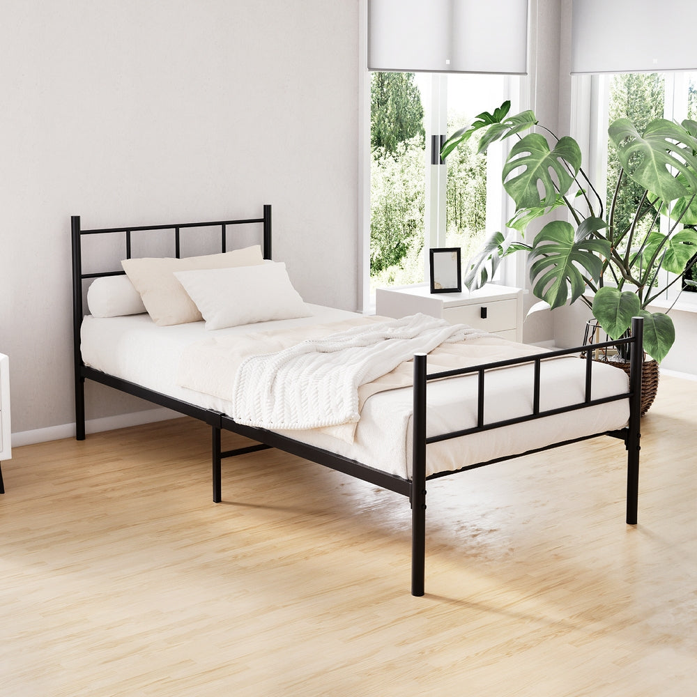 Beds & Bed Frames: Artiss Bed Frame Single Metal Bed Frame SOL