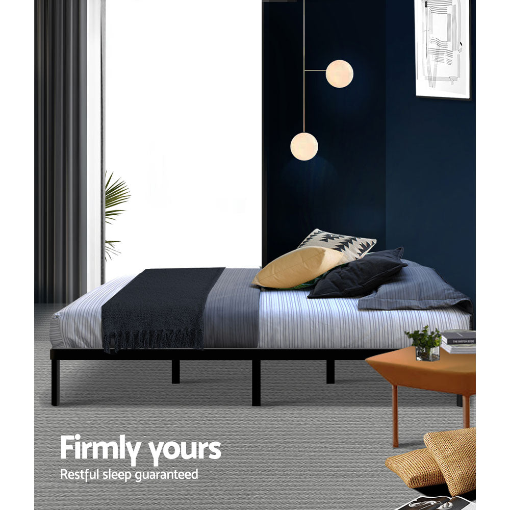 Beds & Bed Frames: Artiss Bed Frame Double Size Metal Bed Frame TED