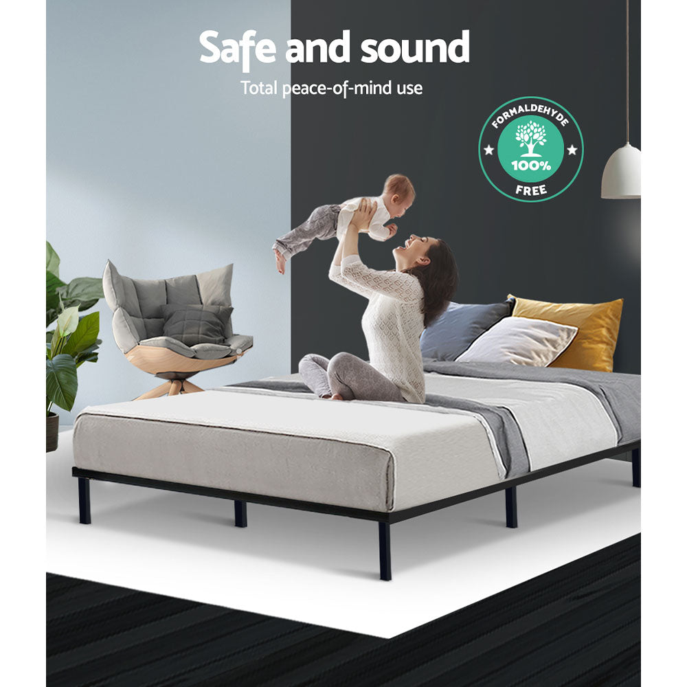 Beds & Bed Frames: Artiss Bed Frame Double Size Metal Bed Frame TED