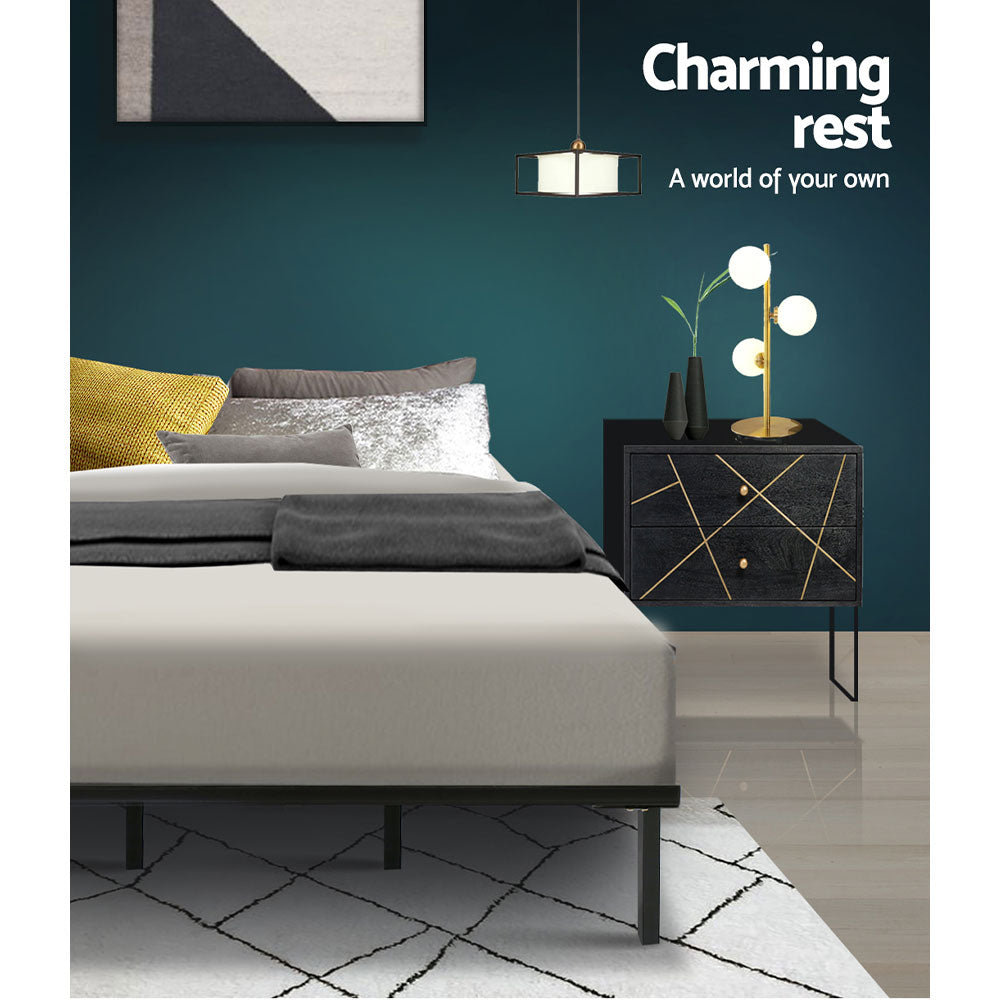 Beds & Bed Frames: Artiss Bed Frame Queen Size Metal Bed Frame TED
