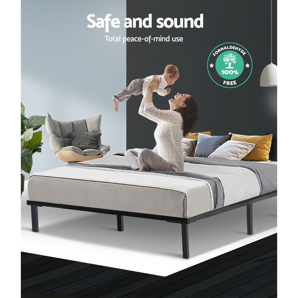 Beds & Bed Frames: Artiss Bed Frame Queen Size Metal Bed Frame TED