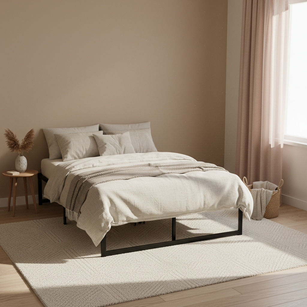 Beds & Bed Frames: Artiss Bed Frame Double Size Metal Bed Frame TINO