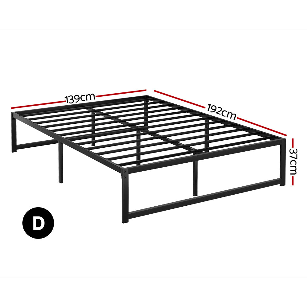 Beds & Bed Frames: Artiss Bed Frame Double Size Metal Bed Frame TINO
