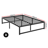 Artiss Bed Frame Double Size Metal Bed Frame TINO
