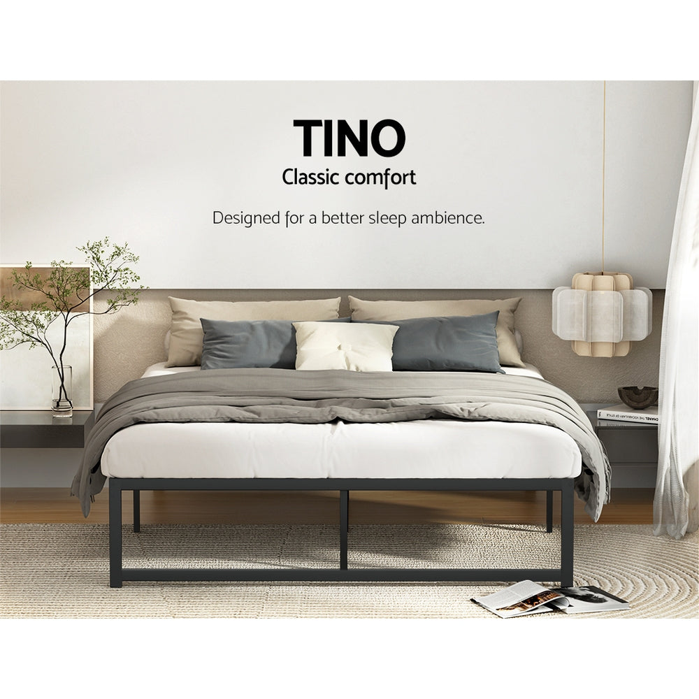 Beds & Bed Frames: Artiss Bed Frame Double Size Metal Bed Frame TINO