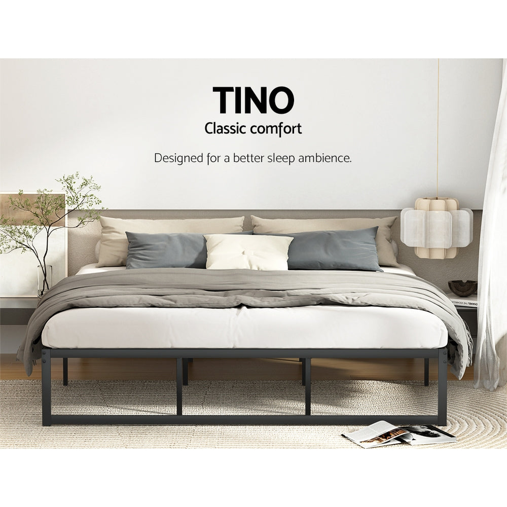 Beds & Bed Frames: Artiss Bed Frame King Size Metal Bed Frame TINO