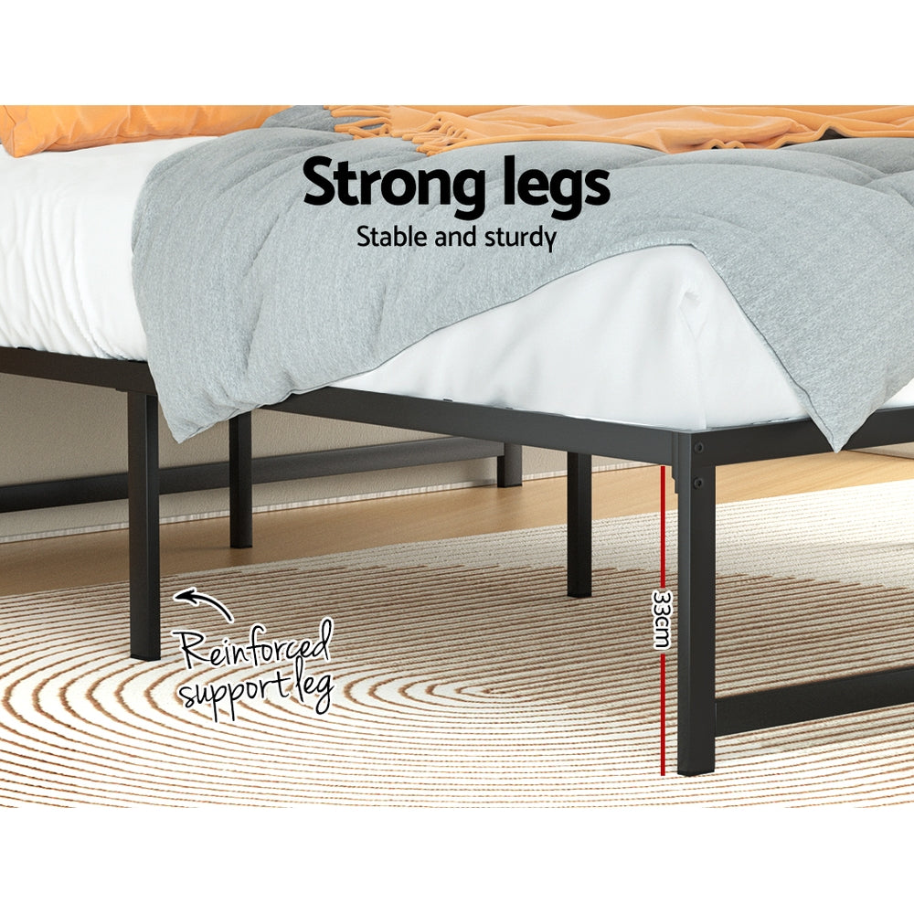 Beds & Bed Frames: Artiss Bed Frame King Size Metal Bed Frame TINO