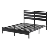 Beds & Bed Frames: Artiss Bed Frame Double Size LED Metal Bed Base with Charging Station