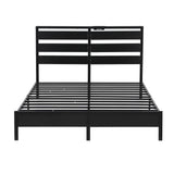 Beds & Bed Frames: Artiss Bed Frame Queen Size LED Metal Bed Base with Charging Station