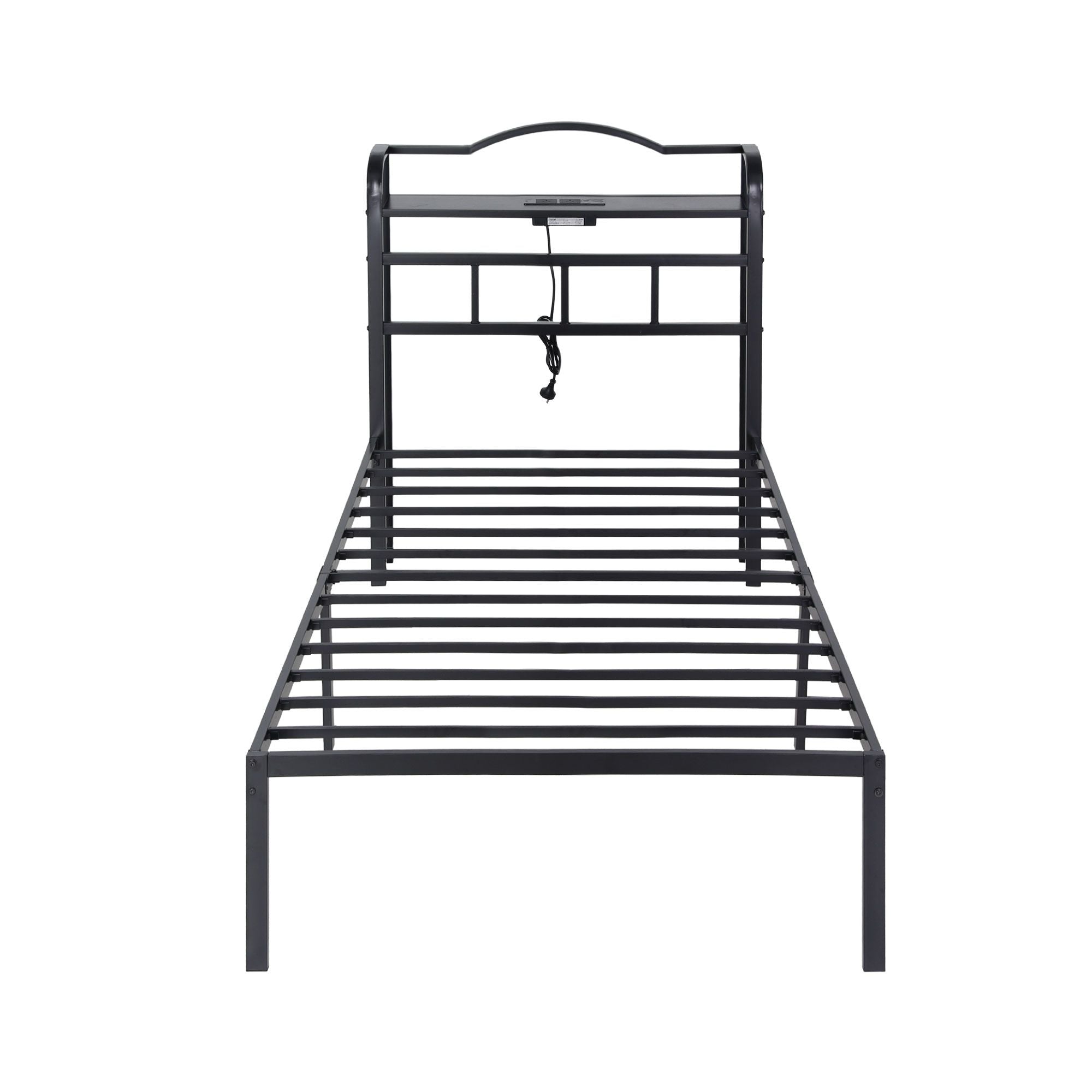 Artiss Bed Frame Single Size with Charging Station WAVE