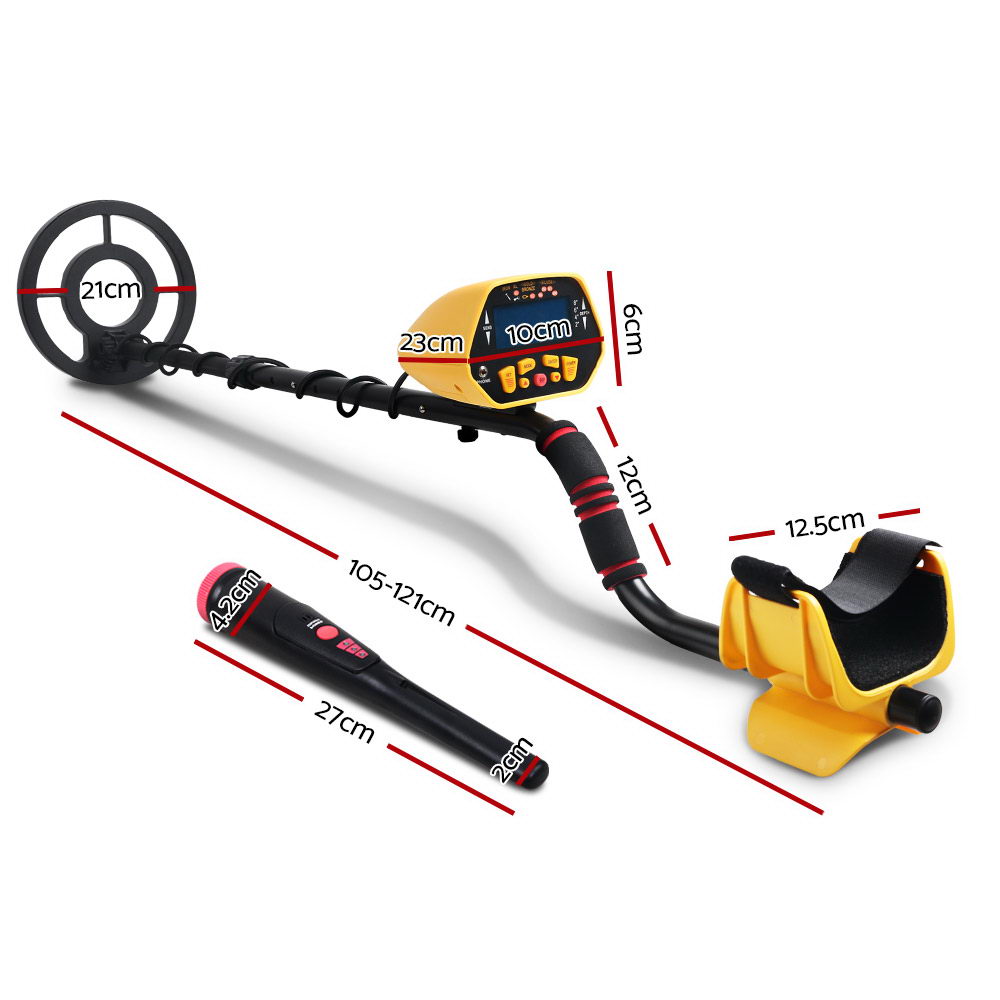 Metal Detectors: Metal Detector 180MM Deep Sensitive Waterproof Pinpointer Treasure Hunter Yellow