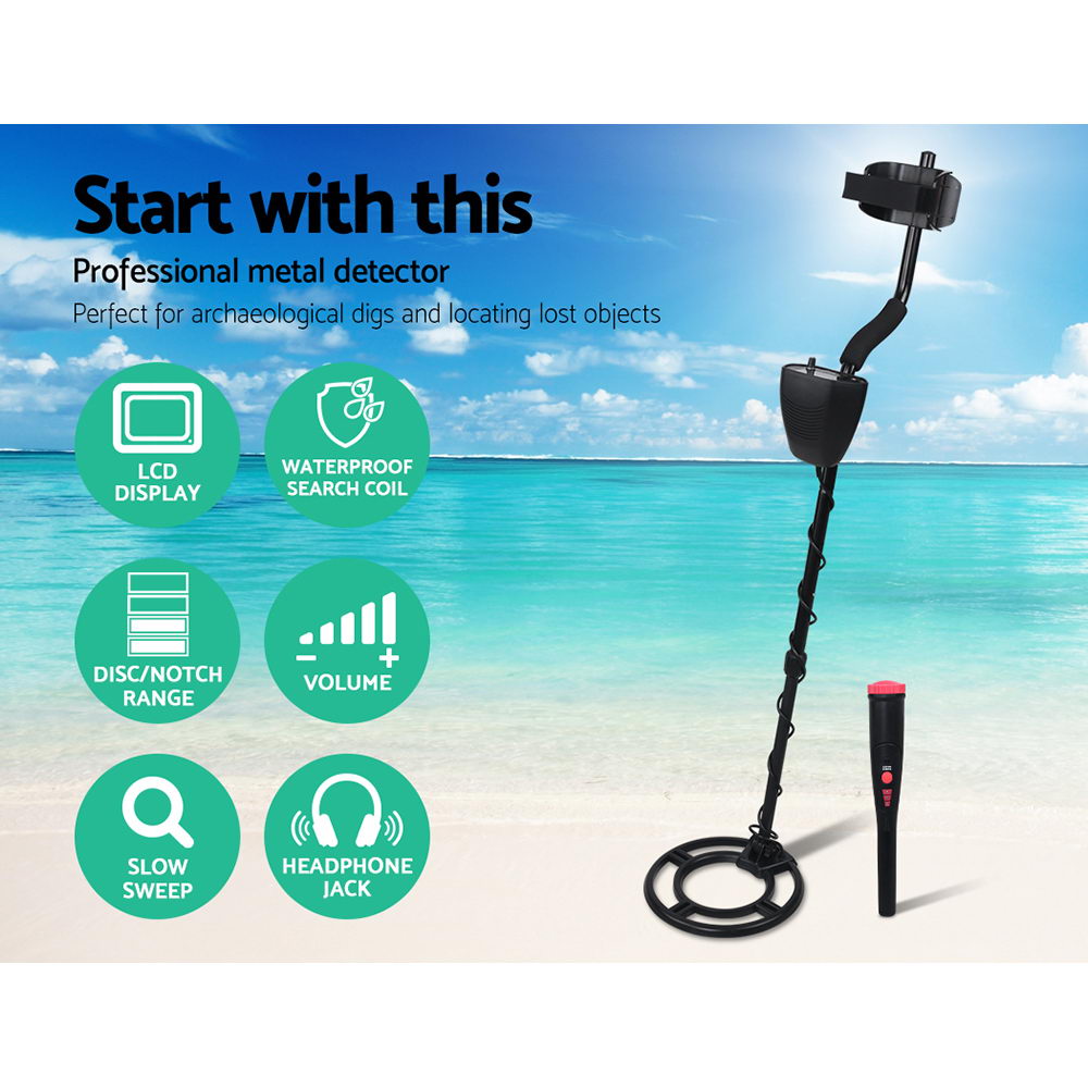 Metal Detectors: Metal Detector 220MM Deep Sensitive Waterproof Pinpointer Treasure Hunter