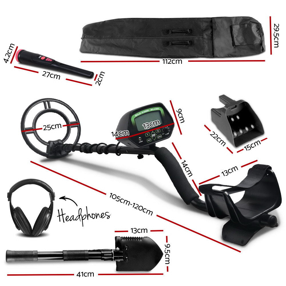 Outdoor Play Equipment: Metal Detector 220MM Deep Sensitive Waterproof Pinpointer Treasure Hunter Shovel