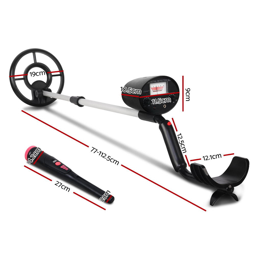 Metal Detectors: Metal Detector 180MM Deep Sensitive Waterproof Pinpointer Treasure Hunter Black