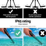 Metal Detectors: Metal Detector 180MM Deep Sensitive Waterproof Pinpointer Treasure Hunter Black