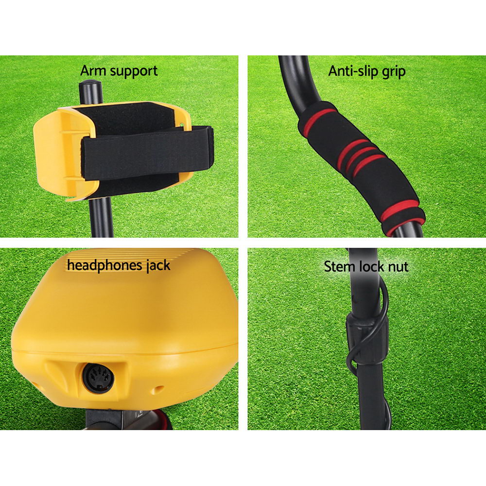 Metal Detectors: Metal Detector 180MM Deep Sensitive Waterproof Treasure Hunter Gold Digger Yellow