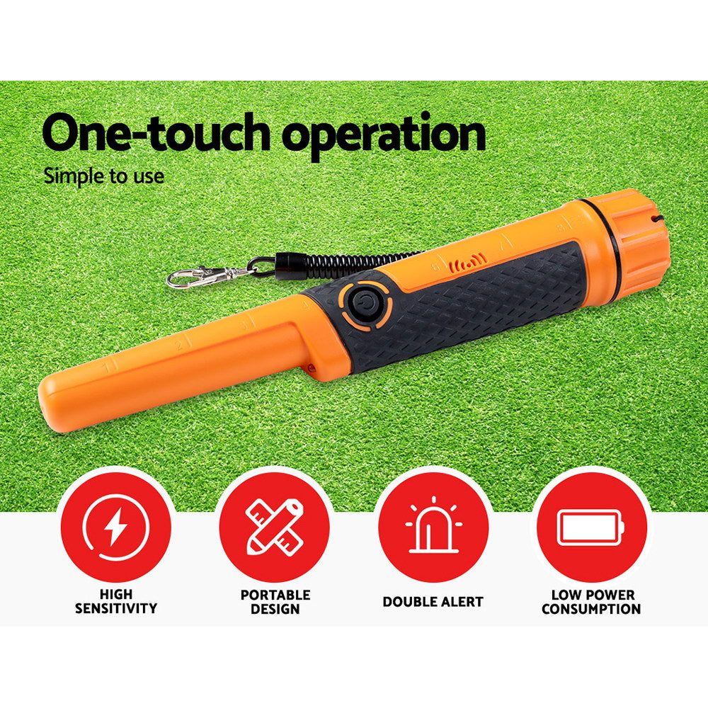 Metal Detectors: Metal Detector 40MM Sensitive Handheld Pinpointer Waterproof Automatic Hunter Orange